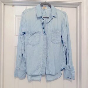 Cloth & Stone Split-back Denim Shirt